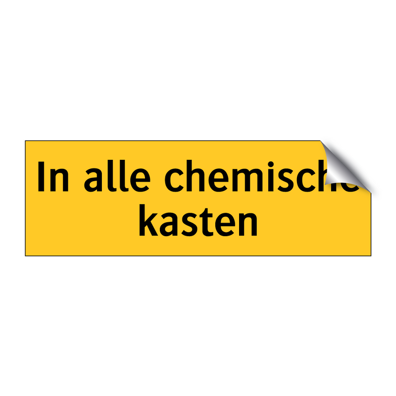 In alle chemische kasten