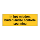 In het midden, buitenlandse controle spanning