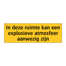 In deze ruimte kan een explosieve atmosfeer aanwezig /.../