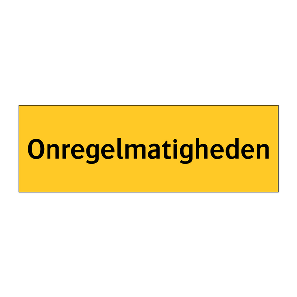 Onregelmatigheden
