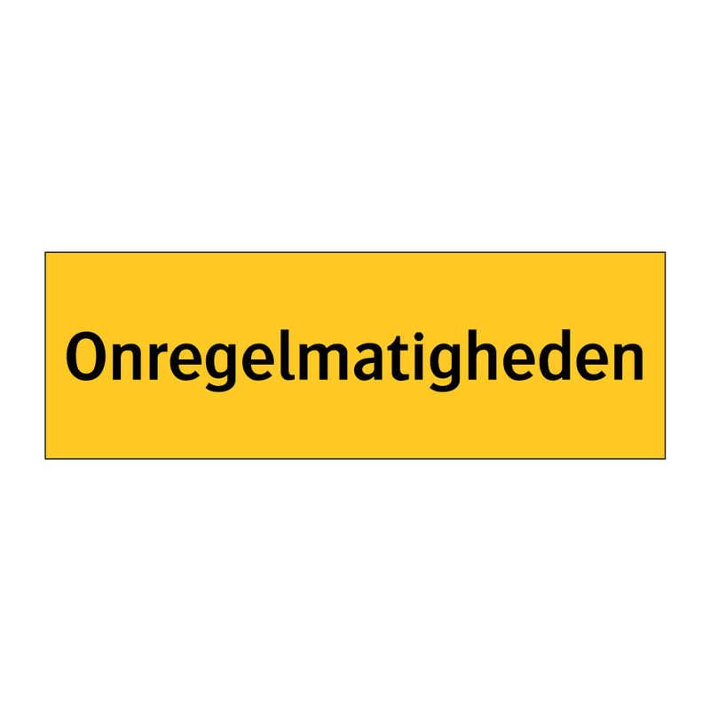 Onregelmatigheden