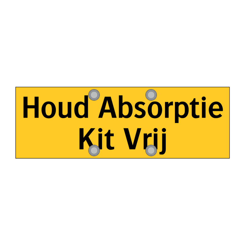Houd Absorptie Kit Vrij
