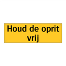 Houd de oprit vrij