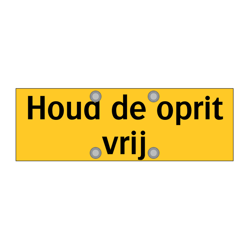 Houd de oprit vrij