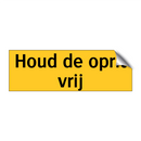 Houd de oprit vrij