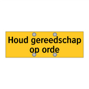 Houd gereedschap op orde