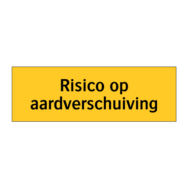 Risico op aardverschuiving