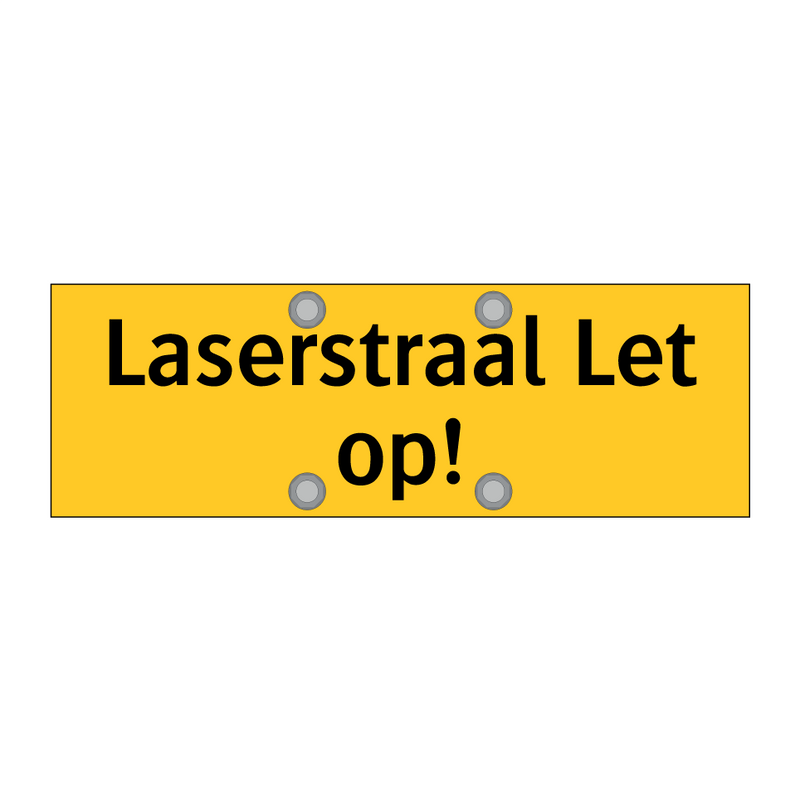 Laserstraal Let op!