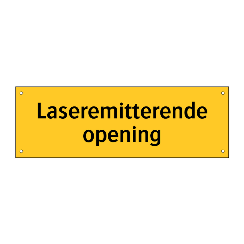 Laseremitterende opening