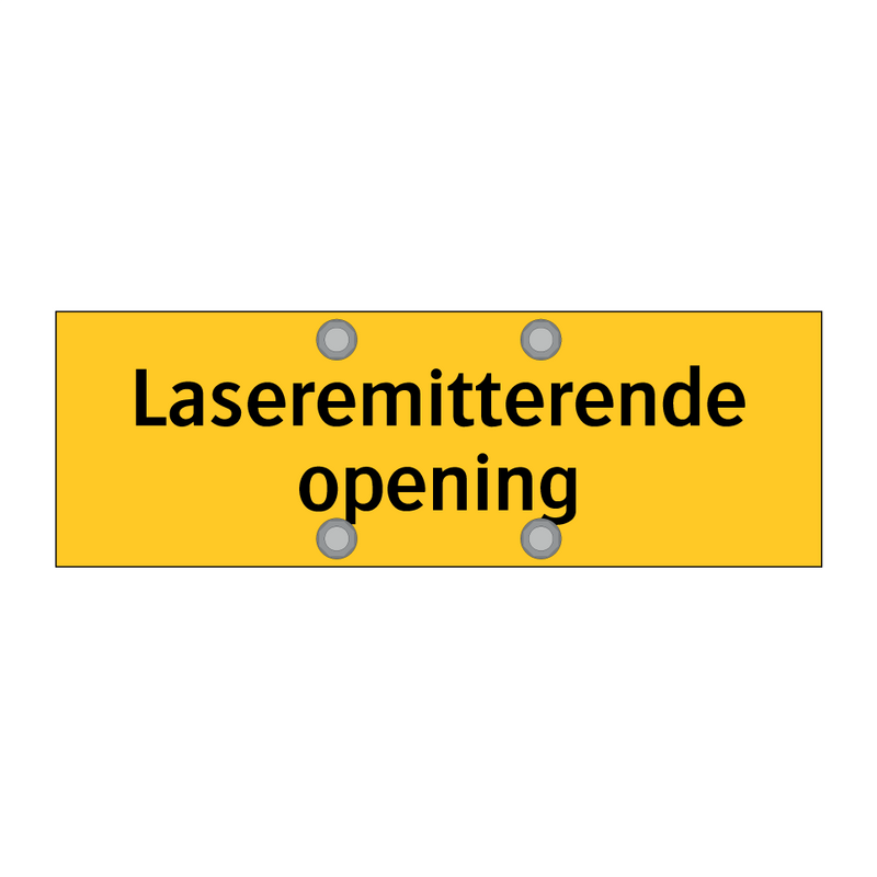 Laseremitterende opening