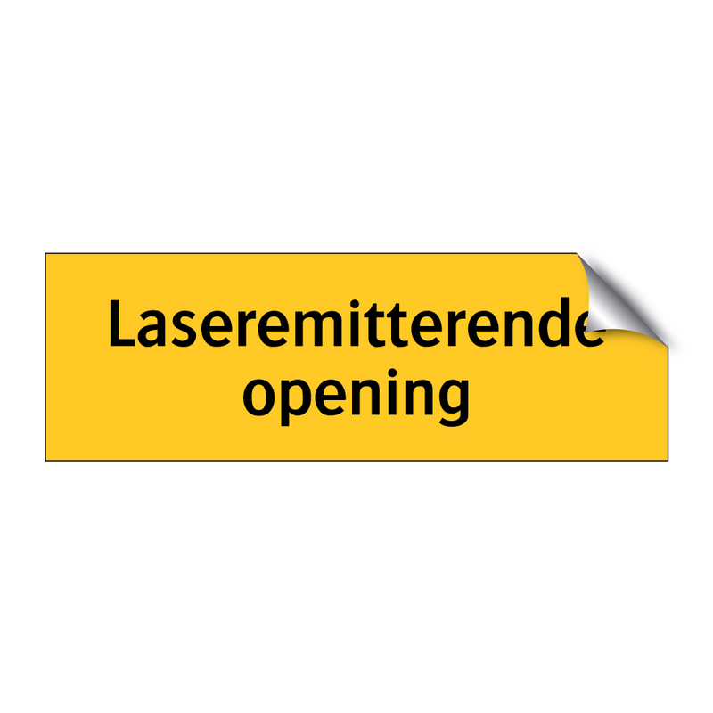 Laseremitterende opening