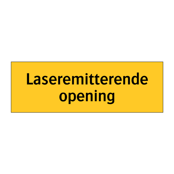 Laseremitterende opening