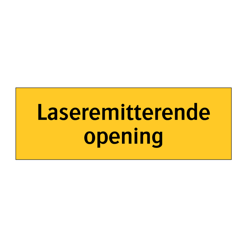 Laseremitterende opening