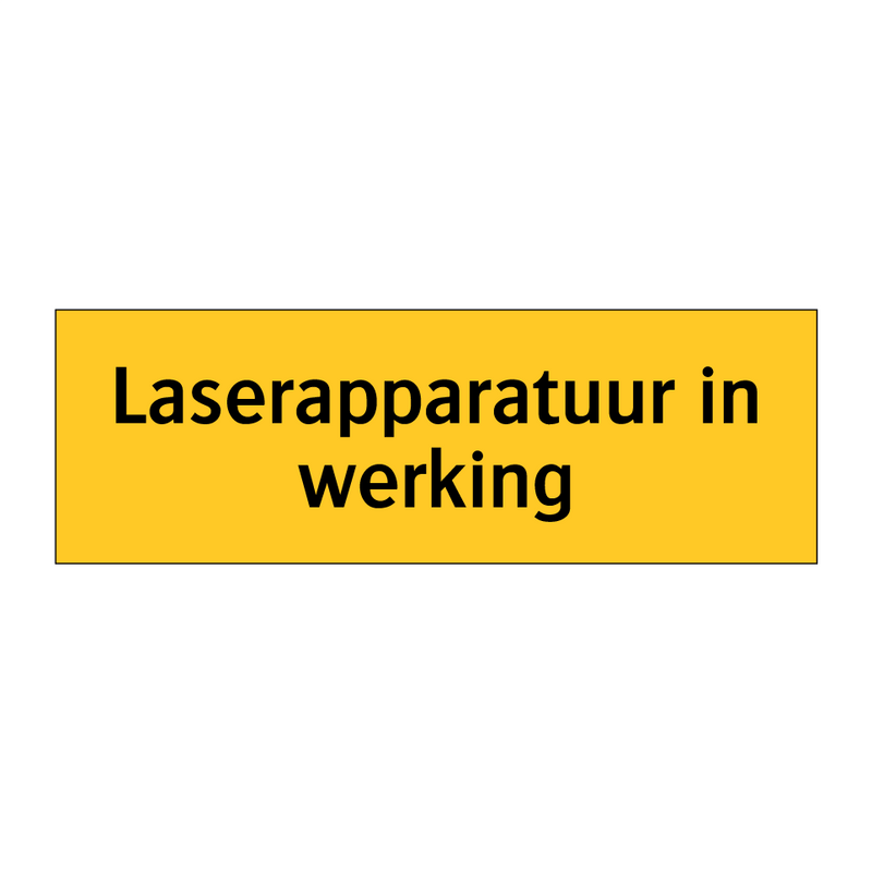 Laserapparatuur in werking