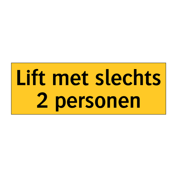 Lift met slechts 2 personen