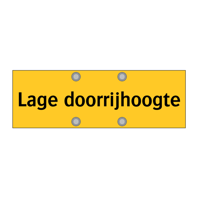 Lage doorrijhoogte