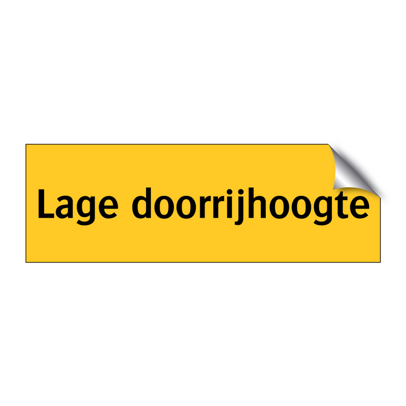 Lage doorrijhoogte