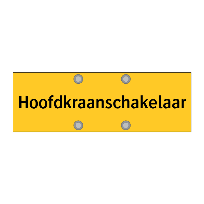Hoofdkraanschakelaar