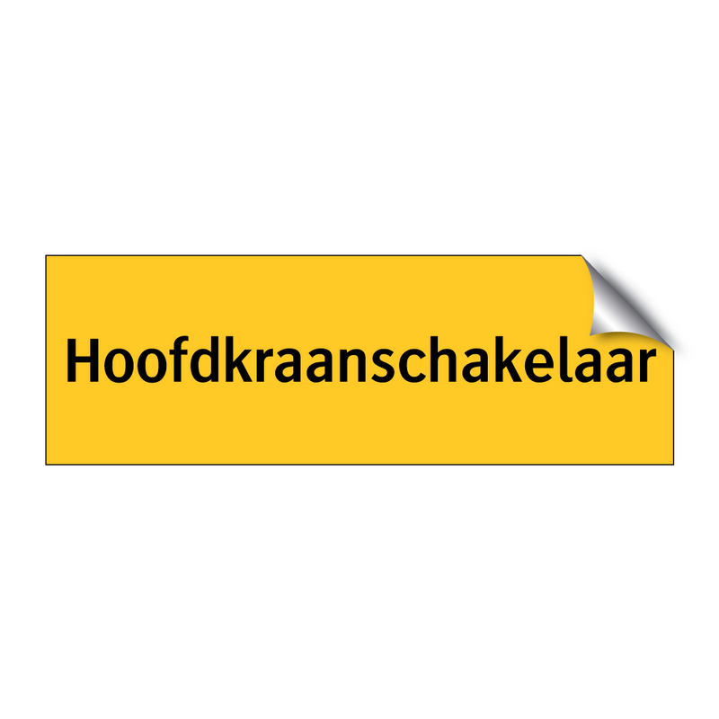 Hoofdkraanschakelaar