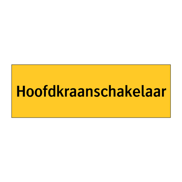 Hoofdkraanschakelaar