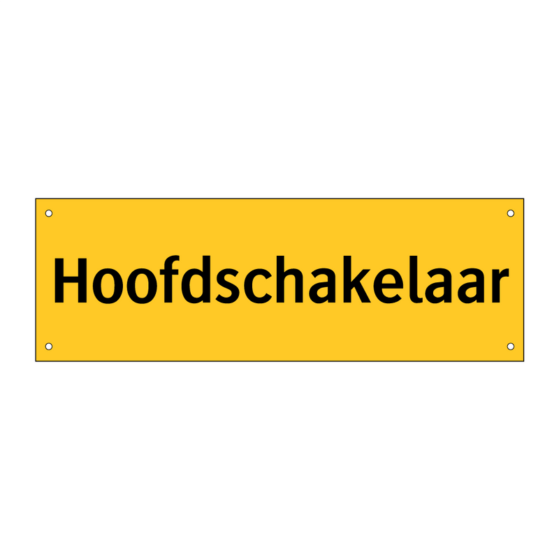 Hoofdschakelaar
