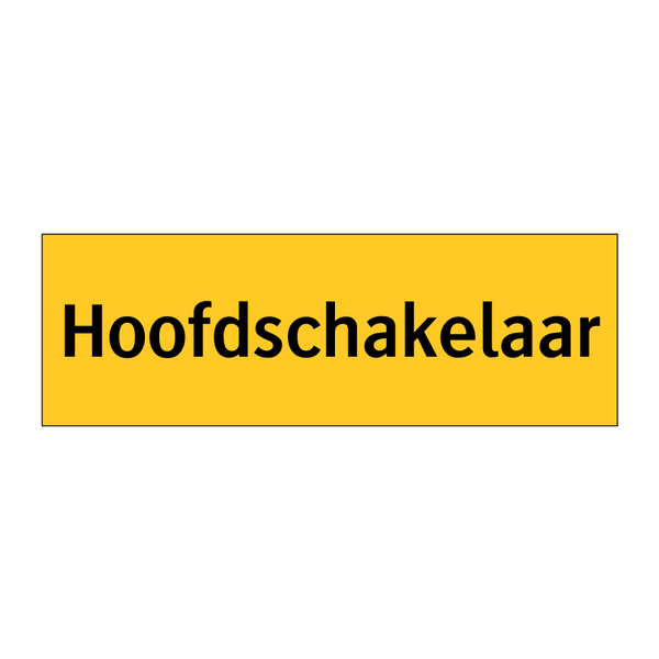 Hoofdschakelaar