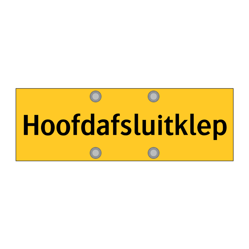 Hoofdafsluitklep
