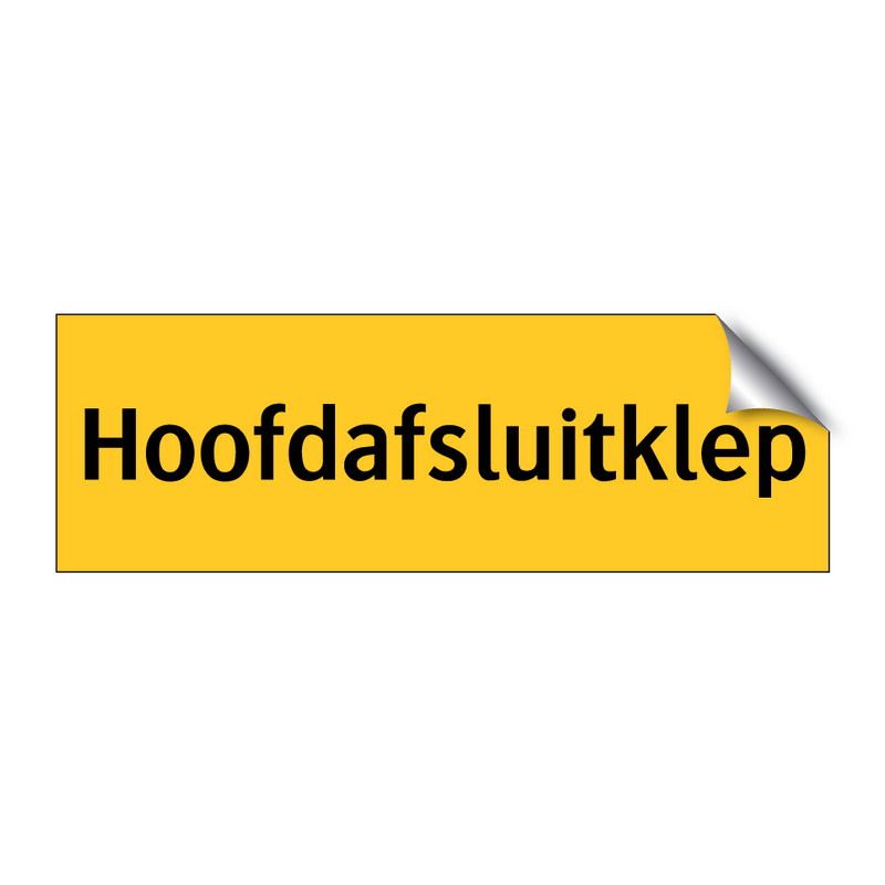Hoofdafsluitklep