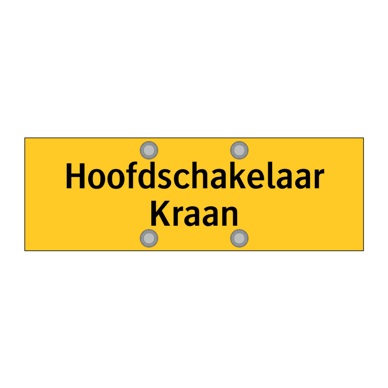 Hoofdschakelaar Kraan