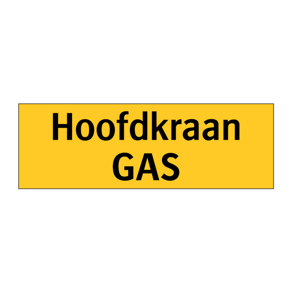 Hoofdkraan GAS