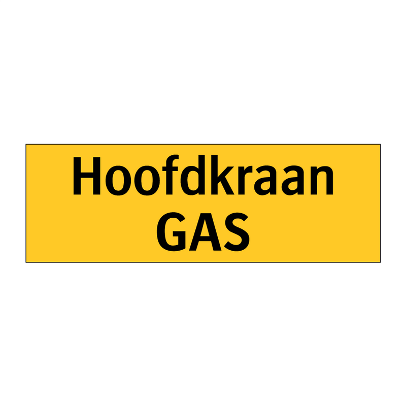Hoofdkraan GAS