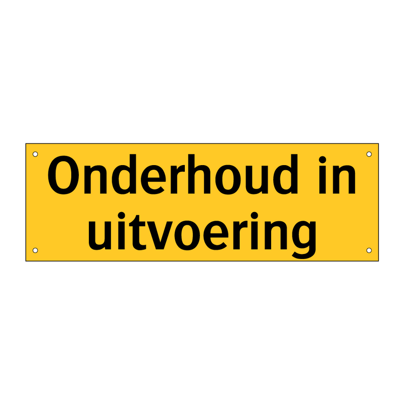 Onderhoud in uitvoering
