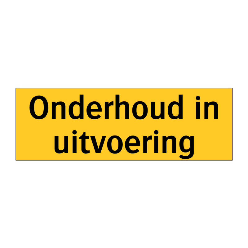 Onderhoud in uitvoering