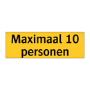 Maximaal 10 personen