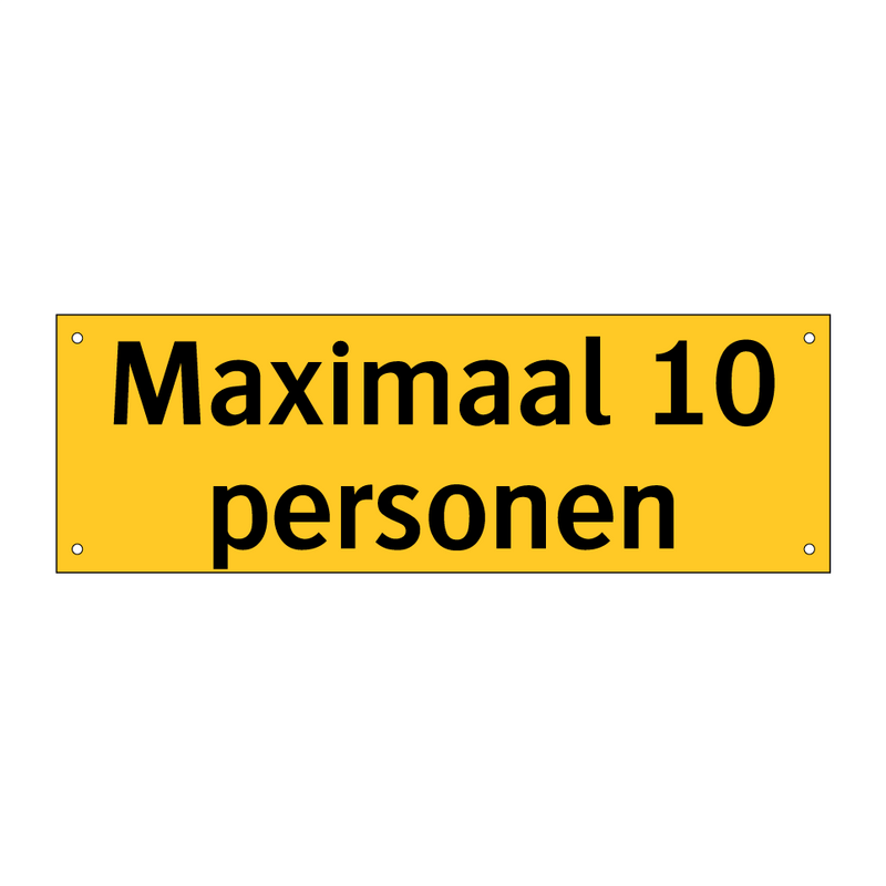 Maximaal 10 personen