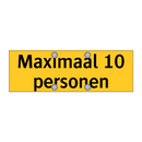 Maximaal 10 personen