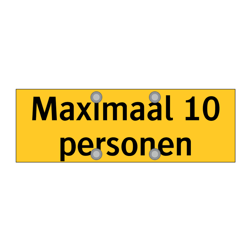 Maximaal 10 personen