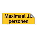 Maximaal 10 personen