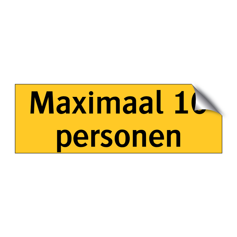 Maximaal 10 personen