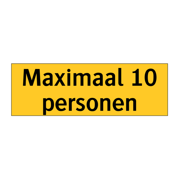 Maximaal 10 personen