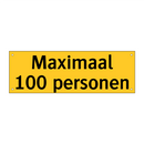 Maximaal 100 personen