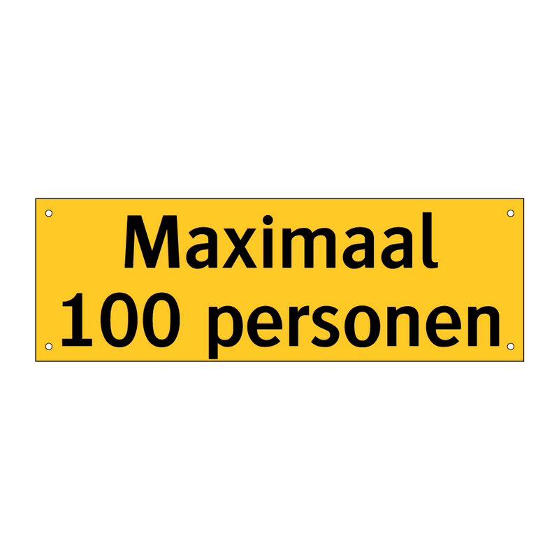 Maximaal 100 personen