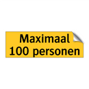Maximaal 100 personen