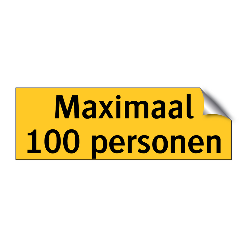 Maximaal 100 personen