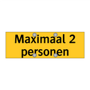 Maximaal 2 personen