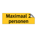 Maximaal 2 personen