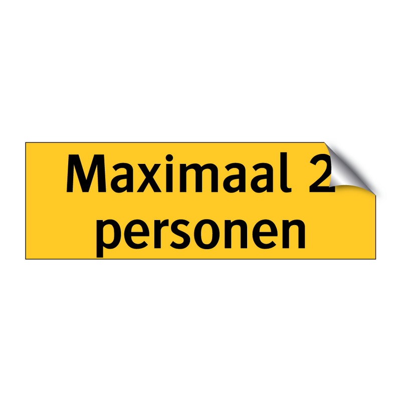 Maximaal 2 personen