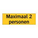Maximaal 2 personen