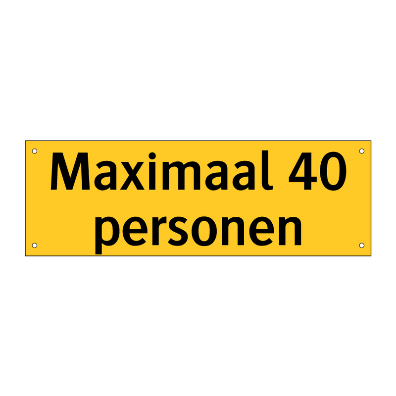 Maximaal 40 personen