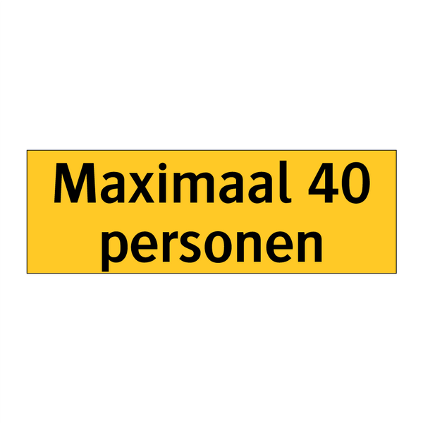 Maximaal 40 personen